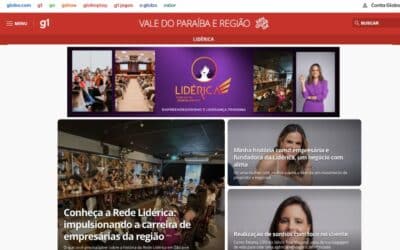 LIDÉRICA é destaque no G1, o maior portal de notícias do Brasil.